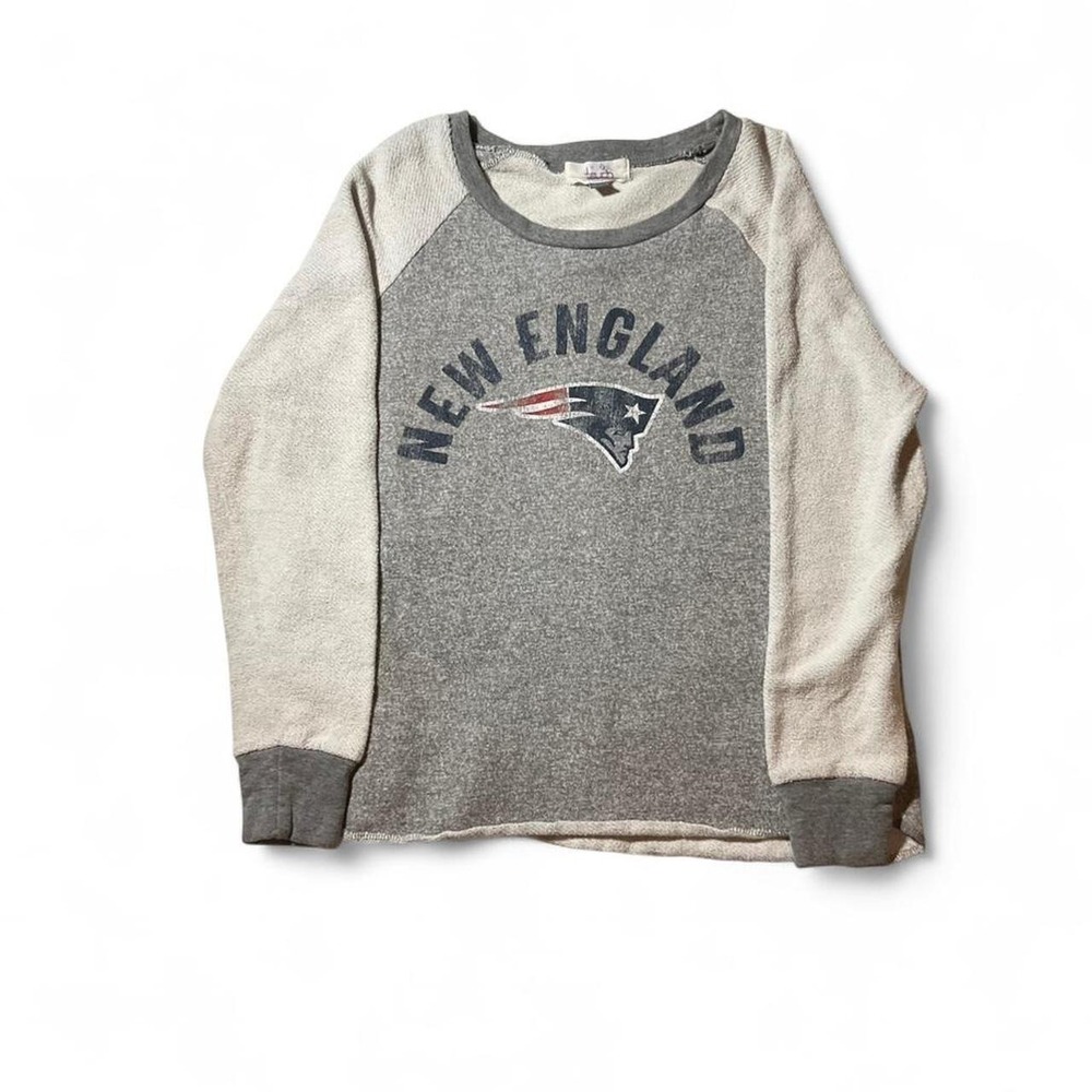 Touch Alyssa Milano New England Patriots Sweatshirt Womens XL Grey Gorpcore